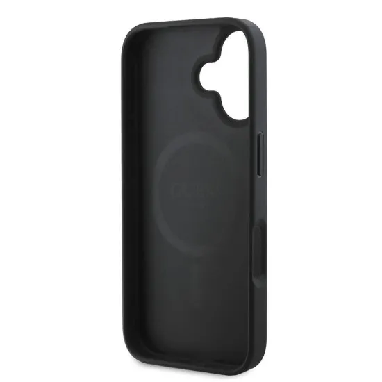 Husa pentru iPhone 16 Plus - Guess Peony Script MagSafe (GUHMP16MPGPYSK) - Black Husa pentru iPhone 16 Plus - Guess Peony Script MagSafe (GUHMP16MPGPYSK) - Black