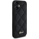 Husa pentru iPhone 16 Plus - Guess Quilted Metal Logo (GUHCP16MPSQSQSK) - Black