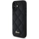 Husa pentru iPhone 16 Plus - Guess Quilted Metal Logo (GUHCP16MPSQSQSK) - Black