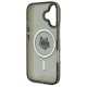 Husa pentru iPhone 16 Plus - Karl Lagerfeld IML MagSafe (KLHMP16MHLSCHK) - Metal Choupette`s Head