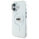 Husa pentru iPhone 16 Plus - Karl Lagerfeld IML MagSafe (KLHMP16MHLSKIH) - White Karl`s Head