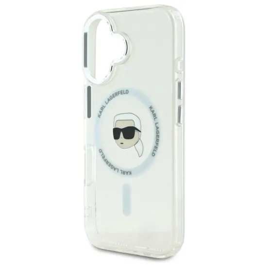 Husa pentru iPhone 16 Plus - Karl Lagerfeld IML MagSafe (KLHMP16MHLSKIH) - White Karl`s Head Husa pentru iPhone 16 Plus - Karl Lagerfeld IML MagSafe (KLHMP16MHLSKIH) - White Karl`s Head