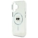 Husa pentru iPhone 16 Plus - Karl Lagerfeld IML MagSafe (KLHMP16MHLSKIH) - White Karl`s Head