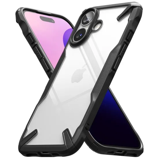Husa pentru iPhone 16 Plus - Ringke Fusion X - Black Husa pentru iPhone 16 Plus - Ringke Fusion X - Black