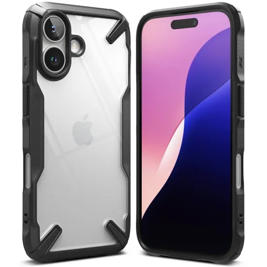 Husa pentru iPhone 16 Plus - Ringke Fusion X - Black Husa pentru iPhone 16 Plus - Ringke Fusion X - Black