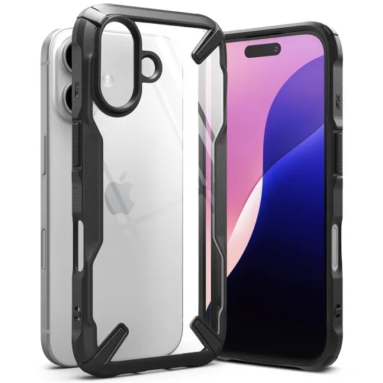Husa pentru iPhone 16 Plus - Ringke Fusion X - Black Husa pentru iPhone 16 Plus - Ringke Fusion X - Black