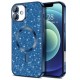 Husa pentru iPhone 16 Plus - Techsuit Luxury Glitter MagSafe - Deep Blue