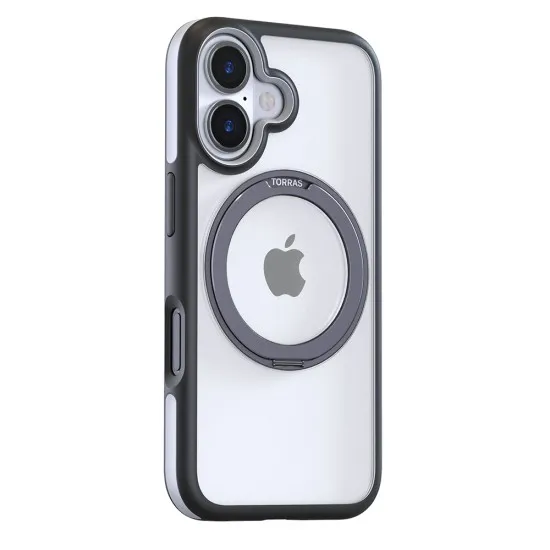 Husa pentru iPhone 16 Plus - Torras Ostand R Fusion Series - Black Husa pentru iPhone 16 Plus - Torras Ostand R Fusion Series - Black