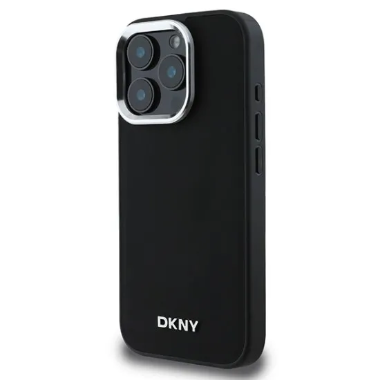 Husa pentru iPhone 16 Pro - DKNY Hardcase Plain Silver Logo MagSafe (DKHMP16LPSCMCLK) - Black Husa pentru iPhone 16 Pro - DKNY Hardcase Plain Silver Logo MagSafe (DKHMP16LPSCMCLK) - Black