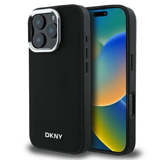 Husa pentru iPhone 16 Pro - DKNY Hardcase Plain Silver Logo MagSafe (DKHMP16LPSCMCLK) - Black Husa pentru iPhone 16 Pro - DKNY Hardcase Plain Silver Logo MagSafe (DKHMP16LPSCMCLK) - Black