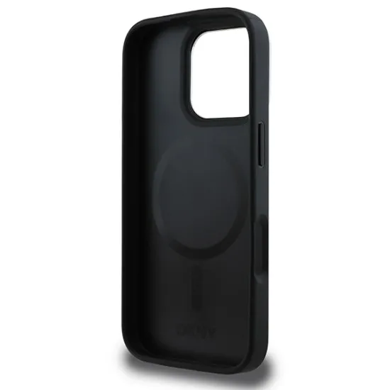Husa pentru iPhone 16 Pro - DKNY Hardcase Plain Silver Logo MagSafe (DKHMP16LPSCMCLK) - Black Husa pentru iPhone 16 Pro - DKNY Hardcase Plain Silver Logo MagSafe (DKHMP16LPSCMCLK) - Black