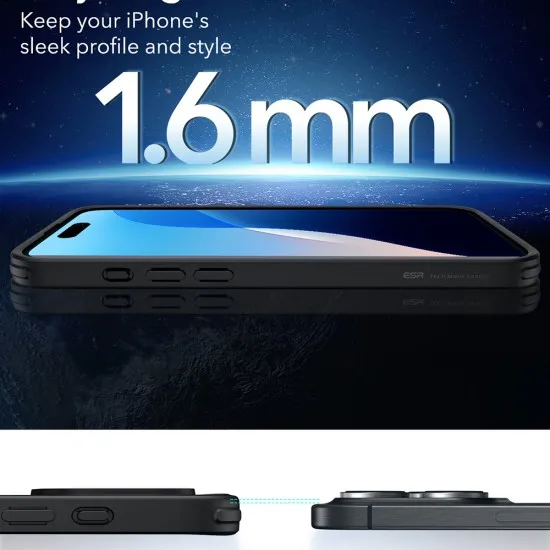 Husa pentru iPhone 16 Pro - ESR Classic Hybrid HaloLock - Clear Black Husa pentru iPhone 16 Pro - ESR Classic Hybrid HaloLock - Clear Black