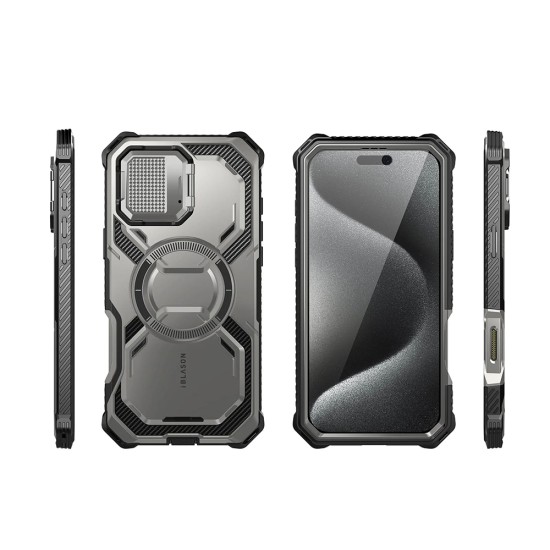 Husa pentru iPhone 16 Pro + Folie - I-Blason Armorbox - Titan Gray