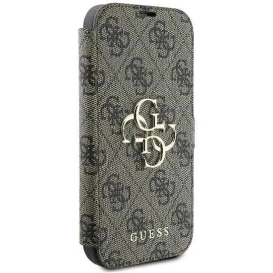 Husa pentru iPhone 16 Pro - Guess Book 4G (GUBKP16L4GMGBR) - Brown Husa pentru iPhone 16 Pro - Guess Book 4G (GUBKP16L4GMGBR) - Brown