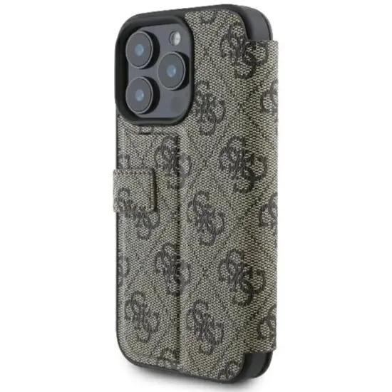 Husa pentru iPhone 16 Pro - Guess Book 4G (GUBKP16L4GMGBR) - Brown Husa pentru iPhone 16 Pro - Guess Book 4G (GUBKP16L4GMGBR) - Brown