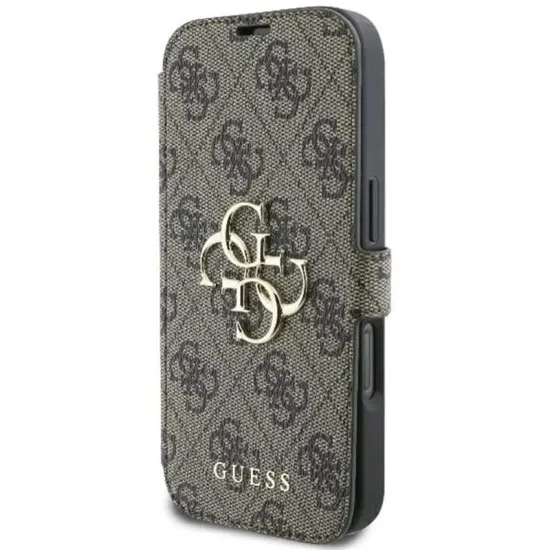 Husa pentru iPhone 16 Pro - Guess Book 4G (GUBKP16L4GMGBR) - Brown Husa pentru iPhone 16 Pro - Guess Book 4G (GUBKP16L4GMGBR) - Brown