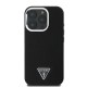 Husa pentru iPhone 16 Pro - Guess Grained Triangle MagSafe (GUHMP16LPGTSPSK) - Black