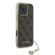 Husa pentru iPhone 16 Pro - Guess Hardcase 4G Charms Collection (GUHCP16LGF4GBR) - Brown