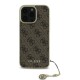 Husa pentru iPhone 16 Pro - Guess Hardcase 4G Charms Collection (GUHCP16LGF4GBR) - Brown