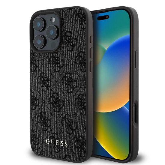 Husa pentru iPhone 16 Pro - Guess Hardcase 4G Classic (GUHCP16LG4GFGR) - Black