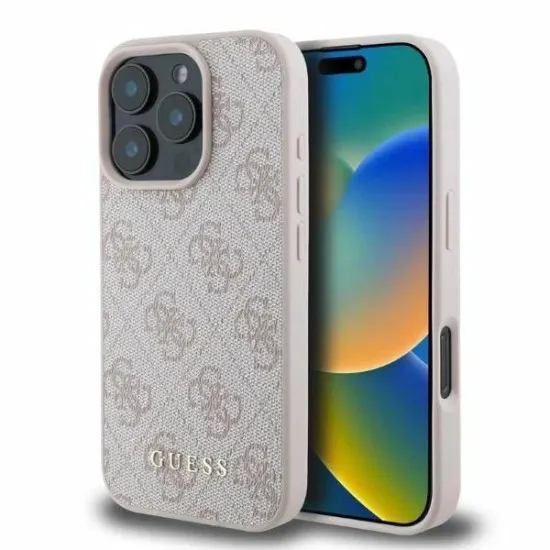 Husa pentru iPhone 16 Pro - Guess Hardcase 4G Classic (GUHCP16LG4GFPI) - Pink Husa pentru iPhone 16 Pro - Guess Hardcase 4G Classic (GUHCP16LG4GFPI) - Pink