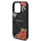 Husa pentru iPhone 16 Pro - Guess Hardcase 4G Flower Print MagSafe (GUHMP16LP4ROPEMCK) - Black