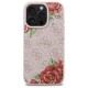 Husa pentru iPhone 16 Pro - Guess Hardcase 4G Flower Print MagSafe (GUHMP16LP4ROPEMCP) - Pink