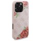 Husa pentru iPhone 16 Pro - Guess Hardcase 4G Flower Print MagSafe (GUHMP16LP4ROPEMCP) - Pink