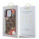 Husa pentru iPhone 16 Pro - Guess Hardcase 4G Flower Print MagSafe (GUHMP16LP4ROPEMCW) - Brown