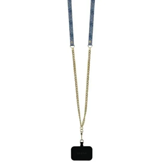 Husa pentru iPhone 16 Pro - Guess Leather Metal Logo Strass Crossbody (GUHCP16LP4TDSCPB) - Blue Husa pentru iPhone 16 Pro - Guess Leather Metal Logo Strass Crossbody (GUHCP16LP4TDSCPB) - Blue