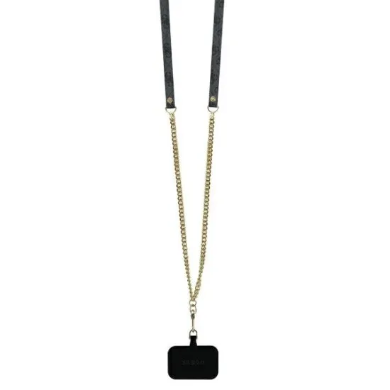 Husa pentru iPhone 16 Pro - Guess Leather Metal Logo Strass Crossbody (GUHCP16LP4TDSCPK) - Black Husa pentru iPhone 16 Pro - Guess Leather Metal Logo Strass Crossbody (GUHCP16LP4TDSCPK) - Black