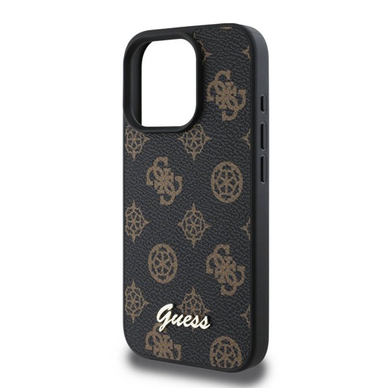 Husa pentru iPhone 16 Pro - Guess Peony Script MagSafe (GUHMP16LPGPYSK) - Black