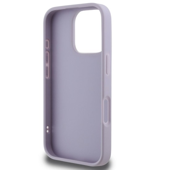 Husa pentru iPhone 16 Pro - Guess Quilted Metal Logo (GUHCP16LPSQSQSU) - Light Purple