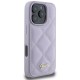 Husa pentru iPhone 16 Pro - Guess Quilted Metal Logo (GUHCP16LPSQSQSU) - Light Purple