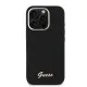 Husa pentru iPhone 16 Pro - Guess Silicone Script Metal Logo & Frame (GUHCP16LSMBSLK) - Black Husa pentru iPhone 16 Pro - Guess Silicone Script Metal Logo & Frame (GUHCP16LSMBSLK) - Black