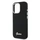 Husa pentru iPhone 16 Pro - Guess Silicone Script Metal Logo & Frame (GUHCP16LSMBSLK) - Black Husa pentru iPhone 16 Pro - Guess Silicone Script Metal Logo & Frame (GUHCP16LSMBSLK) - Black