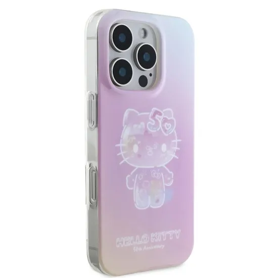 Husa pentru iPhone 16 Pro - Hello Kitty Hardcase IML 50TH Anniversary MagSafe (HKHMP16LH50AP) - Pink