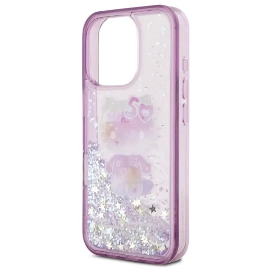 Husa pentru iPhone 16 Pro - Hello Kitty Hardcase Liquid Glitter 50TH Anniversary Party (HKHCP16LL50PPU) - Purple Husa pentru iPhone 16 Pro - Hello Kitty Hardcase Liquid Glitter 50TH Anniversary Party (HKHCP16LL50PPU) - Purple