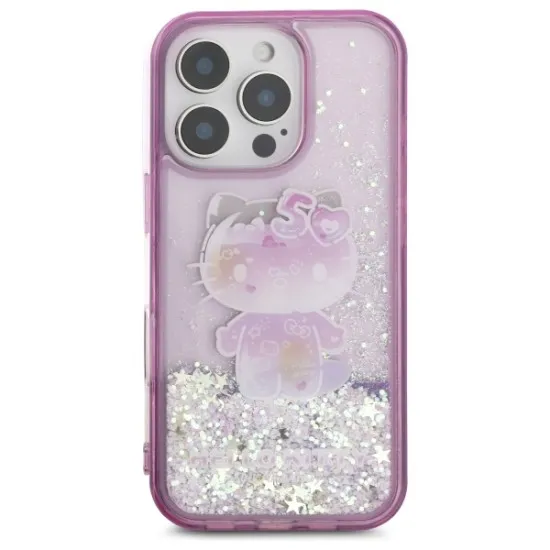 Husa pentru iPhone 16 Pro - Hello Kitty Hardcase Liquid Glitter 50TH Anniversary Party (HKHCP16LL50PPU) - Purple Husa pentru iPhone 16 Pro - Hello Kitty Hardcase Liquid Glitter 50TH Anniversary Party (HKHCP16LL50PPU) - Purple
