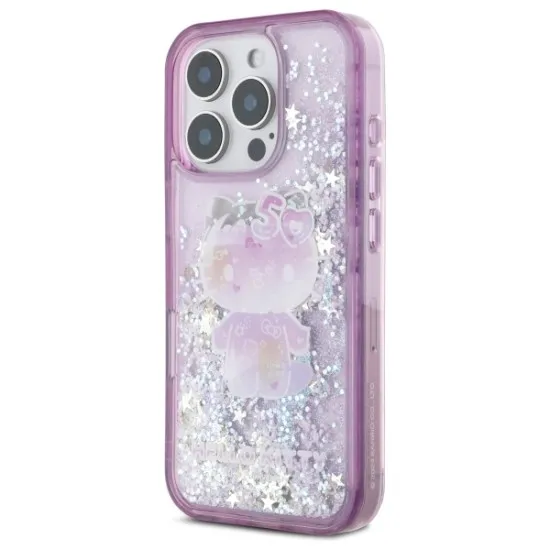 Husa pentru iPhone 16 Pro - Hello Kitty Hardcase Liquid Glitter 50TH Anniversary Party (HKHCP16LL50PPU) - Purple Husa pentru iPhone 16 Pro - Hello Kitty Hardcase Liquid Glitter 50TH Anniversary Party (HKHCP16LL50PPU) - Purple
