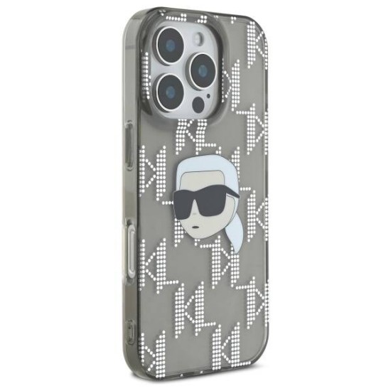 Husa pentru iPhone 16 Pro - Karl Lagerfeld IML Luxury Electroplated (KLHCP16LHKLPKHK) - Karl Head