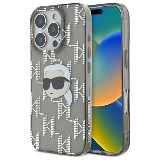 Husa pentru iPhone 16 Pro - Karl Lagerfeld IML Luxury Electroplated (KLHCP16LHKLPKHK) - Karl Head