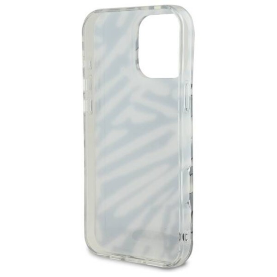 Husa pentru iPhone 16 Pro - Karl Lagerfeld IML Luxury (KLHCP16LHZBPKCCK) - Zebra Pattern&Cord