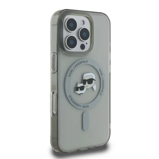 Husa pentru iPhone 16 Pro - Karl Lagerfeld IML MagSafe (KLHMP16LHLSKCK) - Metal Karl&Choupette Head Husa pentru iPhone 16 Pro - Karl Lagerfeld IML MagSafe (KLHMP16LHLSKCK) - Metal Karl&Choupette Head