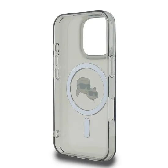 Husa pentru iPhone 16 Pro - Karl Lagerfeld IML MagSafe (KLHMP16LHLSKCK) - Metal Karl&Choupette Head Husa pentru iPhone 16 Pro - Karl Lagerfeld IML MagSafe (KLHMP16LHLSKCK) - Metal Karl&Choupette Head