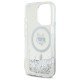 Husa pentru iPhone 16 Pro - Karl Lagerfeld Liquid Glitter MagSafe (KLHMP16LLGCHSGH) - Transparent Choupette Head