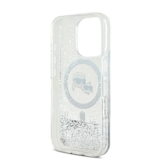 Husa pentru iPhone 16 Pro - Karl Lagerfeld Liquid Glitter MagSafe (KLHMP16LLGKCSGH) - Clear Karl&Choupette Head Husa pentru iPhone 16 Pro - Karl Lagerfeld Liquid Glitter MagSafe (KLHMP16LLGKCSGH) - Clear Karl&Choupette Head