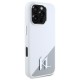 Husa pentru iPhone 16 Pro - Karl Lagerfeld Silicone MagSafe (KLHMP16LSCMKMPCH) - White Shadow Metal Initial