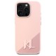 Husa pentru iPhone 16 Pro - Karl Lagerfeld Silicone MagSafe (KLHMP16LSCMKMPCP) - Pink Shadow Metal Initial