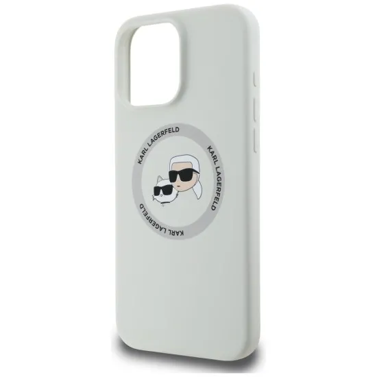 Husa pentru iPhone 16 Pro - Karl Lagerfeld Silicone MagSafe (KLHMP16LSKCHTCE) - Beige Karl&Choupette Head Husa pentru iPhone 16 Pro - Karl Lagerfeld Silicone MagSafe (KLHMP16LSKCHTCE) - Beige Karl&Choupette Head